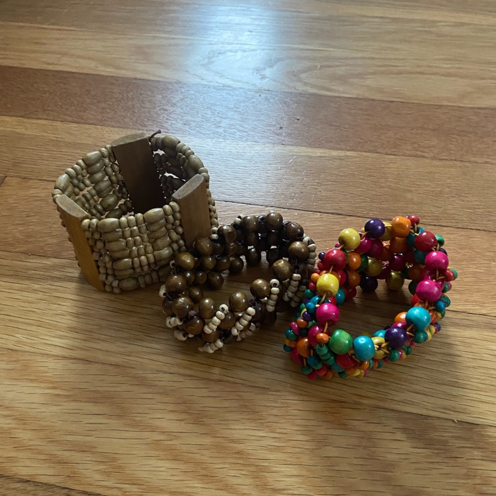 Chunky Wood Bracelets